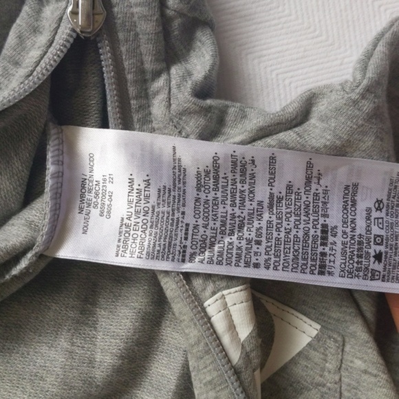 NEW nike logo zipper close hoodie jumpsuit newborn baby unisex neutral - Picture 8 of 9